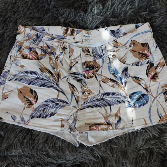 Madewell Pants - Madewell Khaki Feather Pattern Jean Short 25